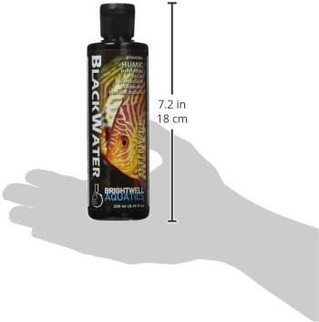 Brightwell Aquatics BlackWater Humic Fulvic Acid Supplement Simulates Natural Blackwater Conditions Supports Nutrient Uptake in Freshwater Planted Aquariums, 250 ml