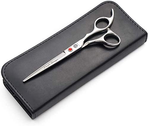 Purple Dragon 5"/5.5"/6"/6.5"/7"/7.5"/8"/9"/10" Sharp Edge Hair Cutting Shears Pet/Puppy/Cat Grooming Scissors with Bag - Perfect for Barber or Dog Groomer