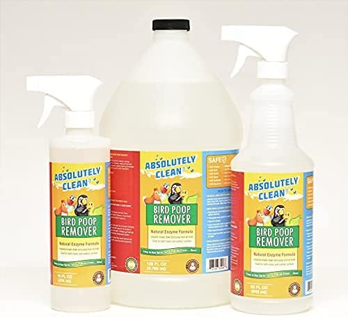 Absolutely Clean Amazing Bird Poop Remover - Just Spray/Wipe - Safely & Easily Removes Bird Messes - Use Indoor/Outdoor - Made in The USA (16 fl oz Pack of 6)