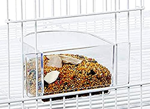 54-Inch Large Wrought Iron Metal Bird Flight Breeder Cage Tight 1/2-Inch Bar Spacing with Side Breeding Nesting Box Doors with Removable Rolling Stand