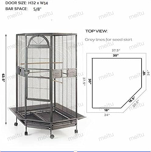 Seny Parrot Escape Jumbo Corner Bird Cage Aviary (Ordinary)