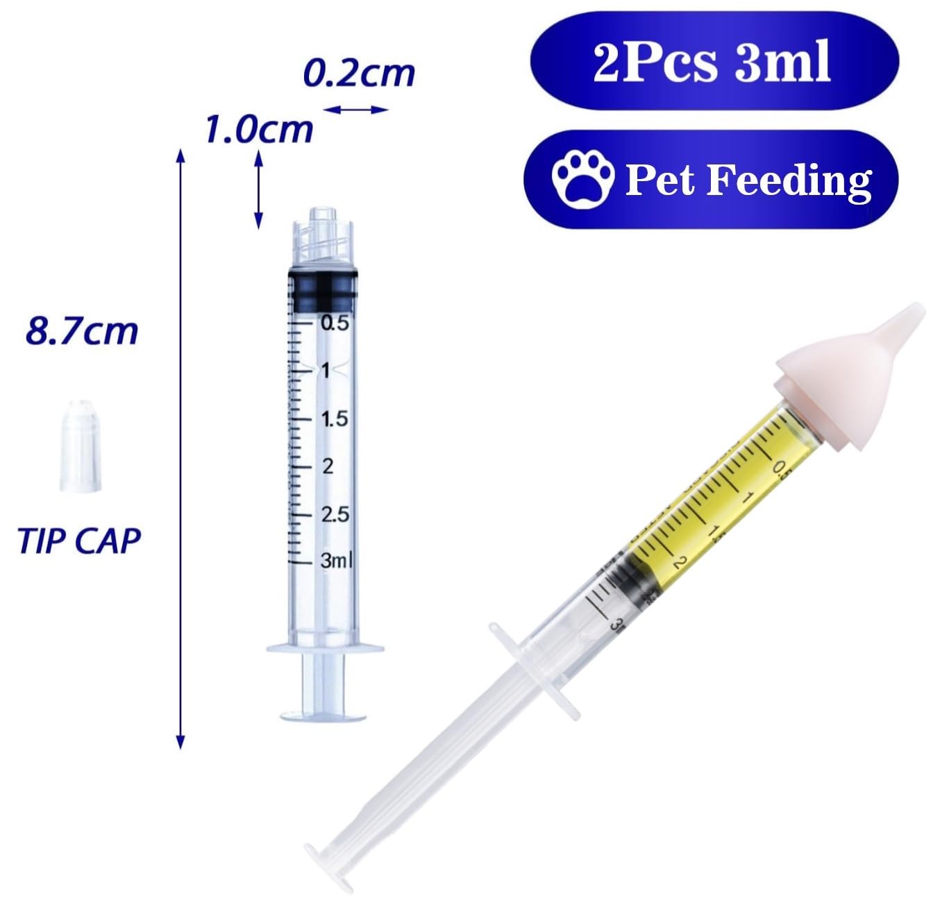 Pet Nursing Bottle, Nursing Bottle Kits, Kitten Bottle Feeding Kit, Nursing Bottle Kits for Feed Puppy & Kitten Milk, Fit for Kittens, Puppies, Rabbits, Squirrels, 4 * Pet Feeding Nipple