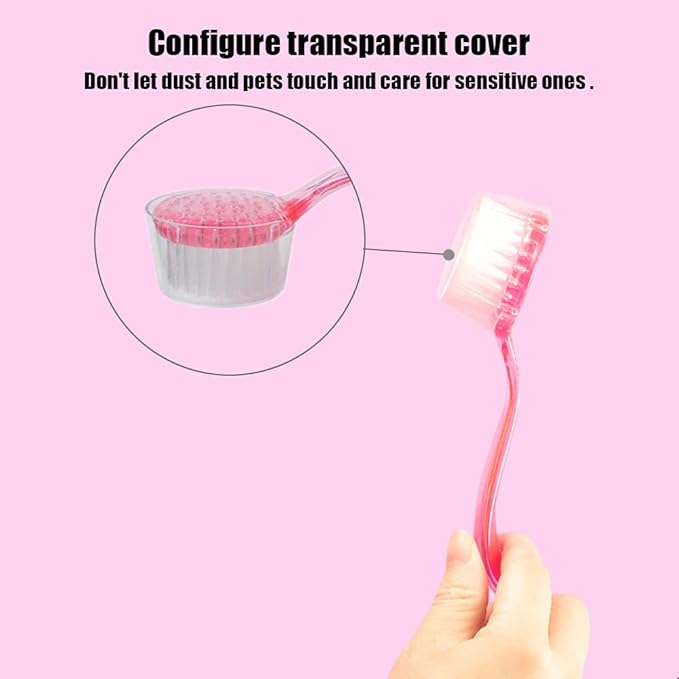 2Pcs Hamster Brush and Comb, fit Guinea Pig, Ferrets, Rats, Chinchilla, Bunny - Pink