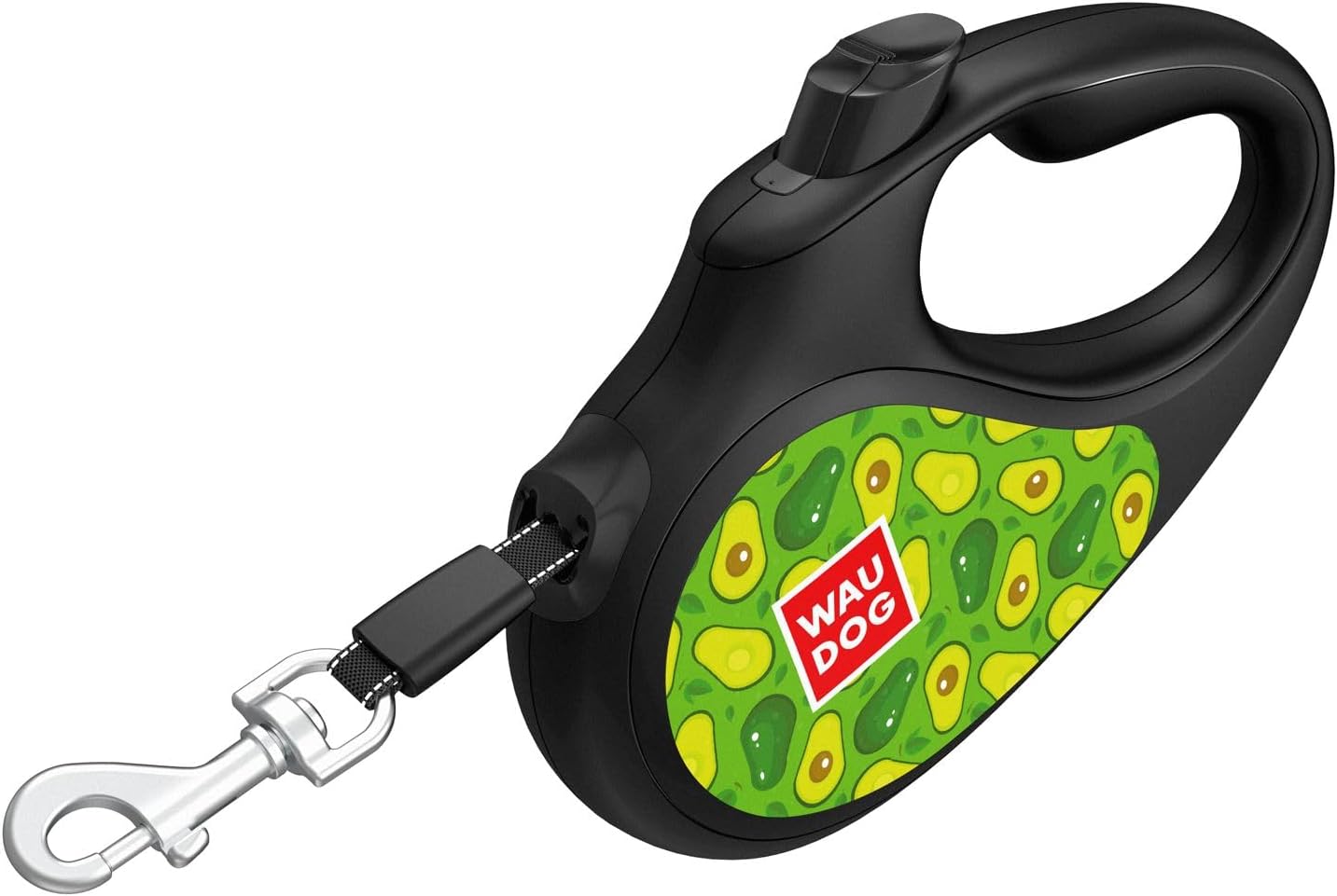 WAUDOG Retractable Dog Leash 10 Ft- 360° Tangle Free - Heavy Duty Pet Walking Leash for X-Small Small Medium Large Dog or Cat with One-Handed Brake Pause Lock (XS, Avocado)