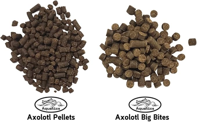 Axolotl Big Bites - Fast Sinking, Soft Pellet Daily Diet for Axolotls, Newts, Salamanders & Other Amphibians (9 oz (255g))