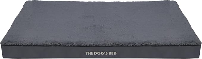 The Dog’s Bed Orthopedic Dog Bed, XXL Grey Plush, Waterproof, Supportive Dog Bed with Washable Replaceable Covers