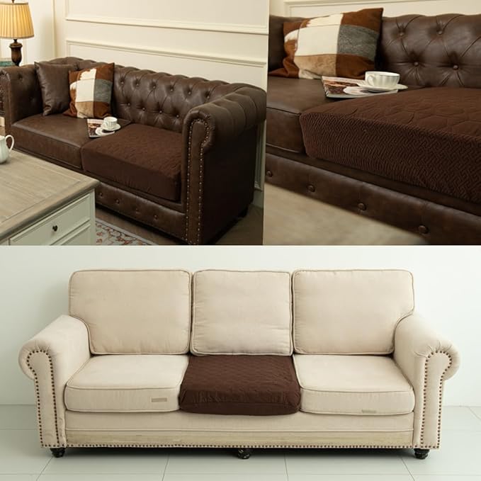 Nanbowang Waterproof Dog Bed Cover - Washable, Quilted Pet Pillow Replacement - Easy to Remove Hair - Lovely Puppy Bed for Dog/Cat 22x35 Brown