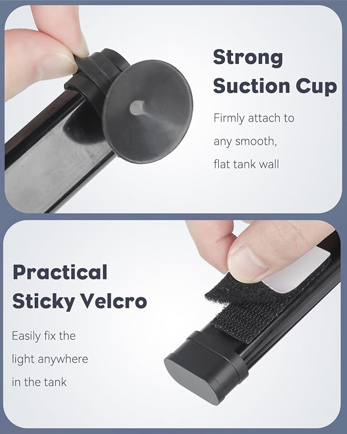 Pawfly 12 Inch 11 W Aquarium Color Enhancement Light for 13" to 22" Fish Tanks IPX8 Waterproof Aquarium LED Light Brilliant RGB Lights with 7 Single Color Effects Timer & Adjustable Brightness