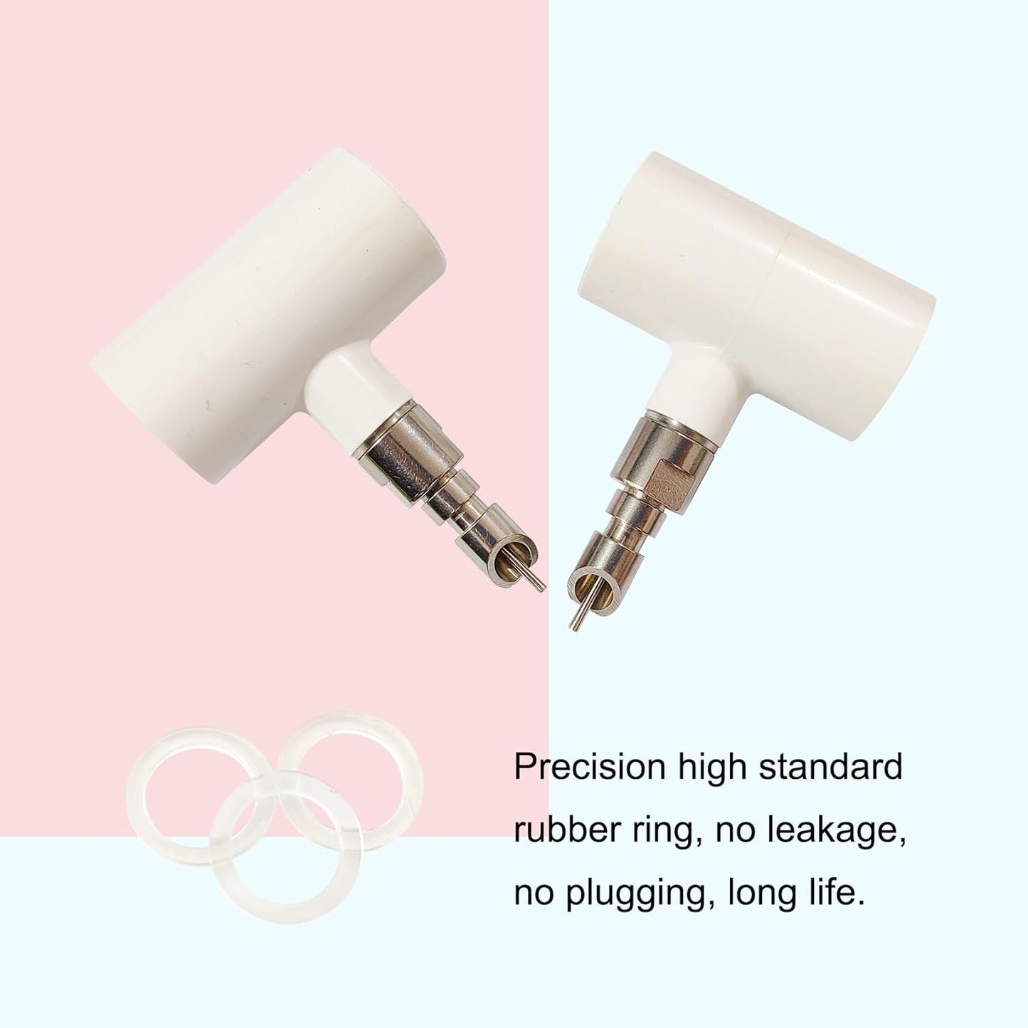Threaded Stainless Steel Rabbit Water Nipples Automatic PVC Tees Rodent Waterering System Reusable Animal Breeding Supplies (6PCS)