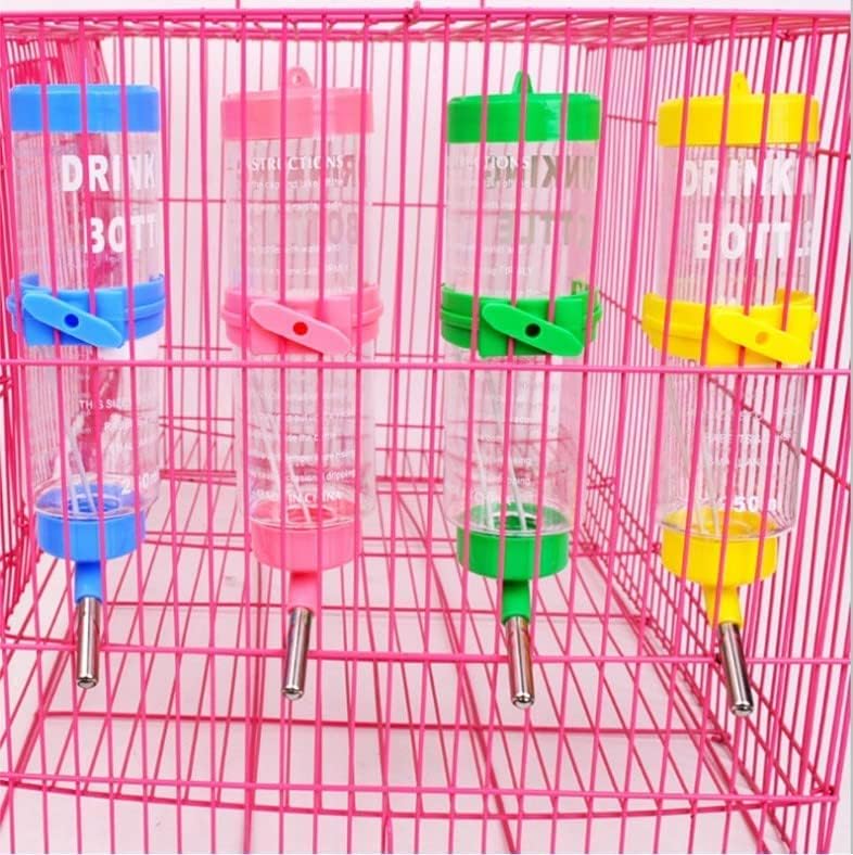 Hamsters Water Bottle, Automatic No Drip Hanging Water Feeder Dispenser for Small Animals Guinea Pig Rat Rabbit Dwarf Gerbil Chinchilla(Green 125ML)