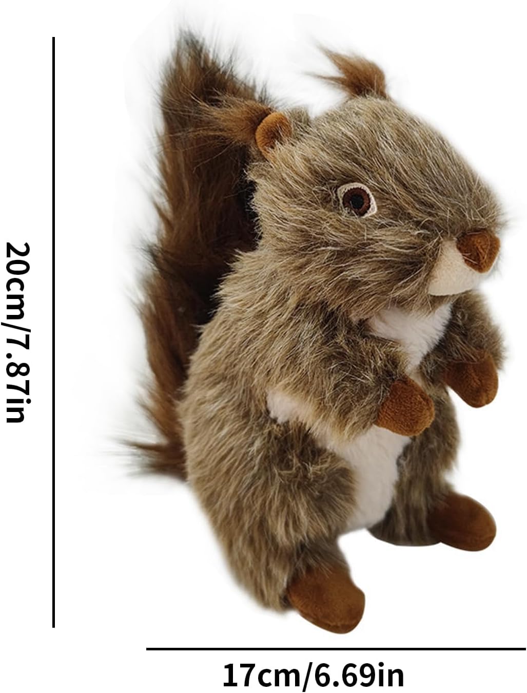 Plush Squirrels Squeaky Dog Toys Aggressive Chewers, Funny Dog Stuffed Animals Chew Toy, Indestructible Dog Toy for Puppy Small Medium Large Dogs, Tough Dog Self Playing Toys
