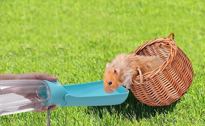 Portable Dog Small Animals Water Bottle for Walking 19 OZ or 12 OZ Pet Water Bottles for Puppy Medium Large Dogs Little Animals Water Dispenser Dog Small Animals Water Bowl (19OZ Blue)