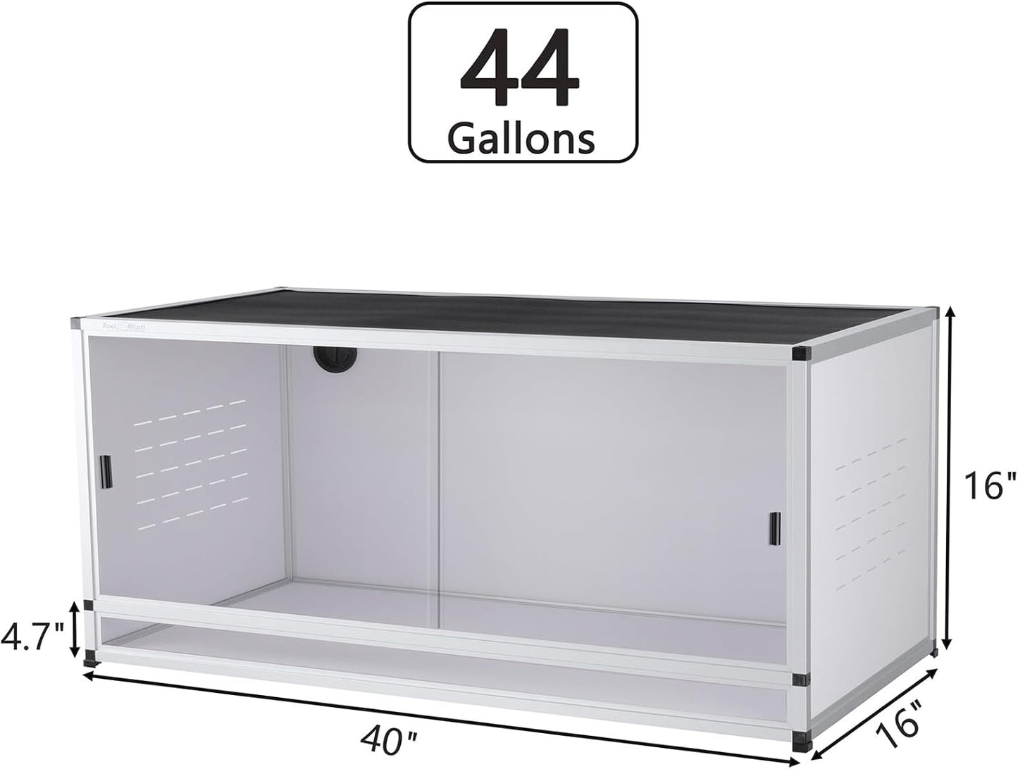 PVC Reptile Tank 80x16x16inch Large Reptile TerrariumTempered Glass Doors Habitat 88 Gallon for Bearded Dragon Gecko Lizard Snake, Wide Breeding Lounge Vivarium Area with Sliding Doors Lock