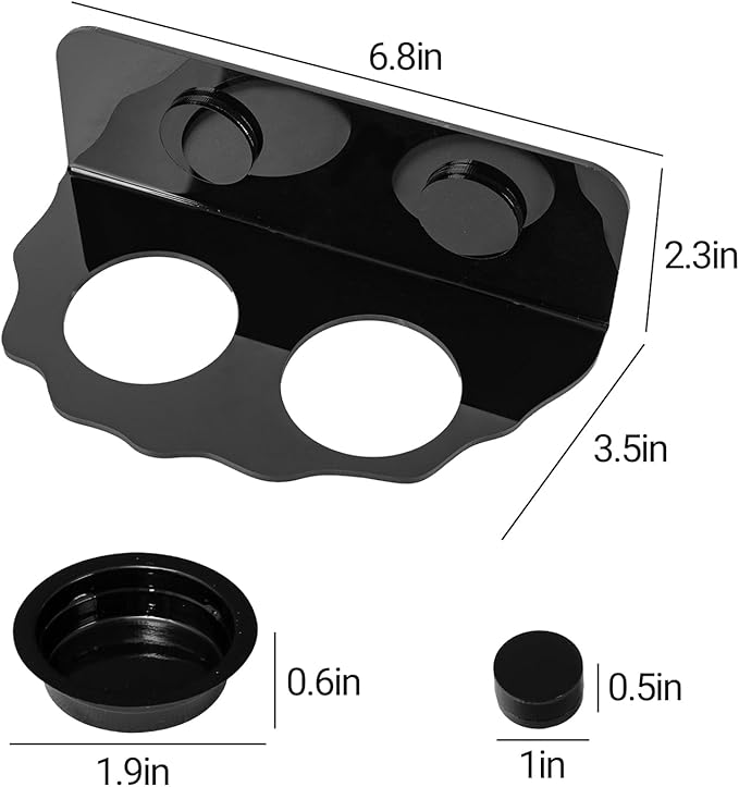 REPTI ZOO Magnetic Gecko Feeding Ledge, Acrylic Aboreal Feeding Ledge with 6PCS Cups, Strong Magnetic Reptile Ledge Gecko Food Ledge