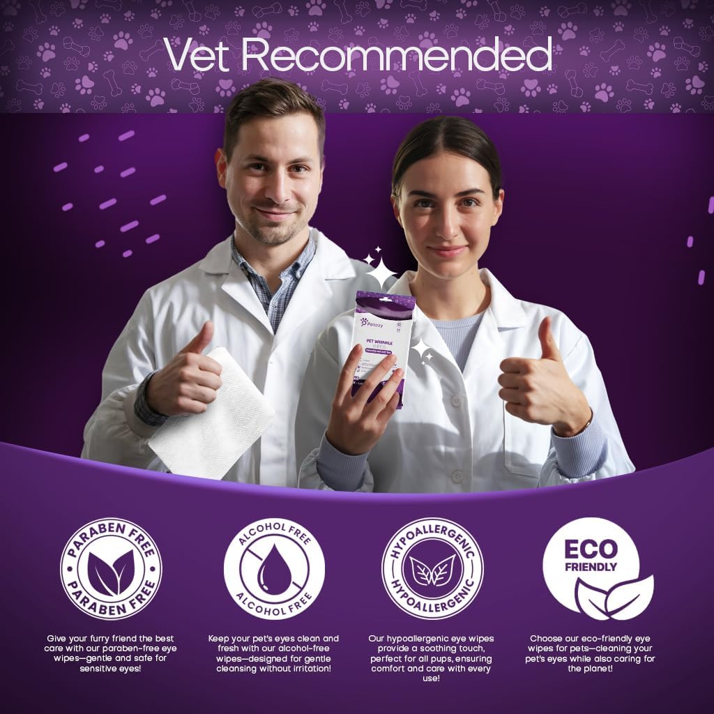 Wrinkle Wipes for Dogs 50 Count 5x6 | 3X Larger Dog Face Wipes for French Bulldog and Pug - Cleans Skin Folds, Tear Stains, Tail Pockets | Anti-Itch, Soothing & Hypoallergenic with Coconut Oil