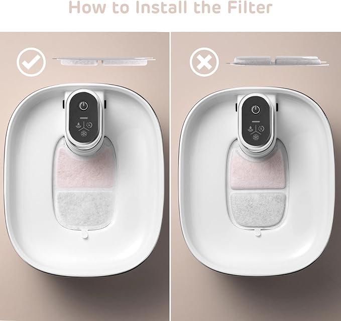 iPettie Water Fountain Filters Kits for Runway Stainless Steel Cat Water Fountain, IP-WF-S04-F8