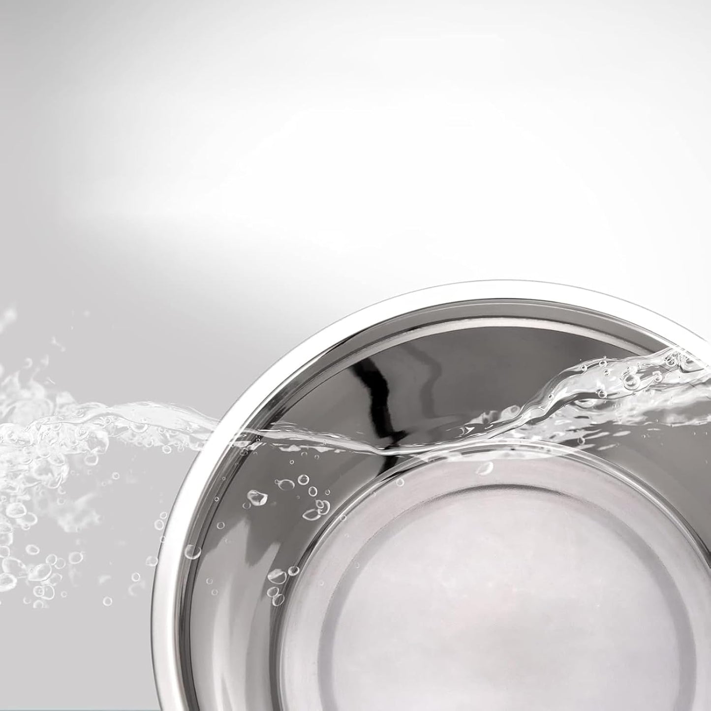 YINGFAN Dog Bowls 2 Pack Durable Heavy Duty Stainless Steel Dog Bowls Non-Slip Basic Bowl for Dogs with Rubber Base (Holds 3 Cups)