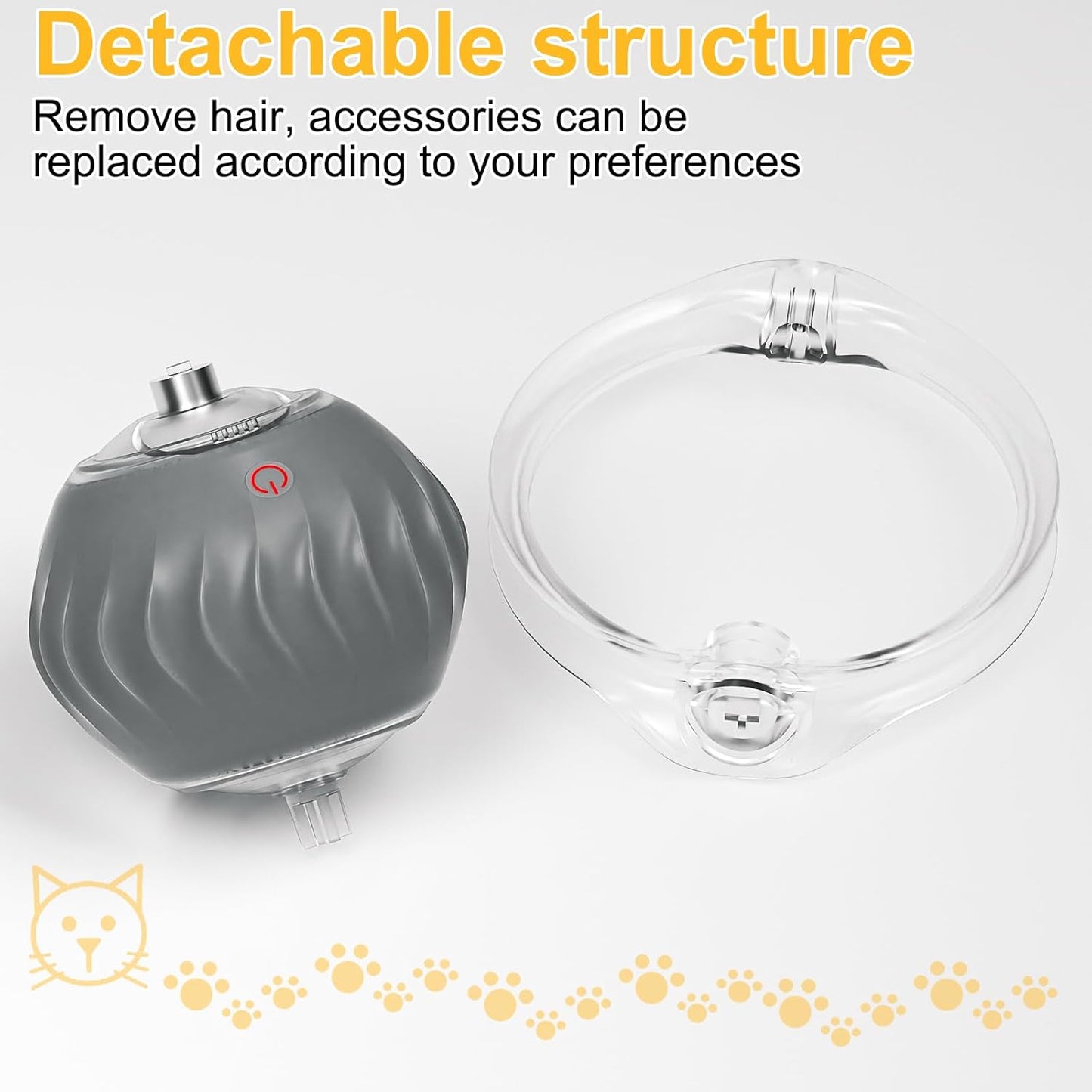 Interactive Cat Toys for Indoor Cats, Automatic Motion Cat Toy in Pouch Fast Rolling Ball in Play Mat Hide and Seek Mouse Catching Game with Chirping Stimulation,Led Light,Auto On/Off(Yellow)