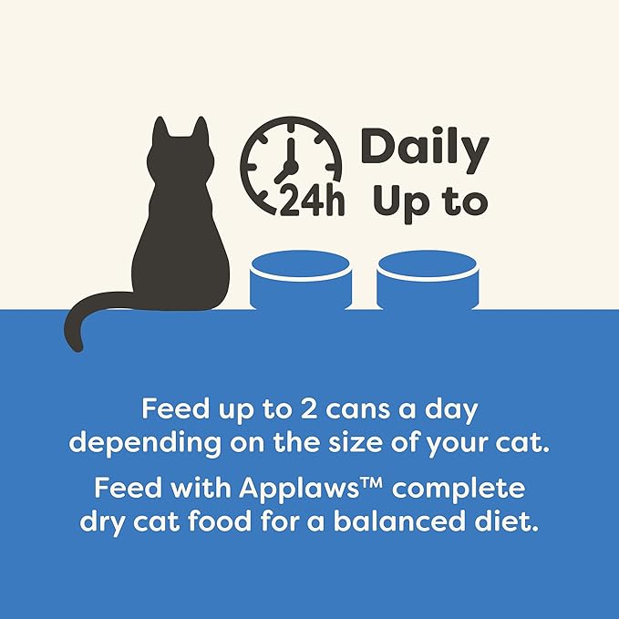 Applaws Natural Wet Canned Cat Food, Limited and Natural Ingredients, High Protein with No Artificial Additives, Fish Selection Variety Pack in Broth (24 x 2.47oz Cans)