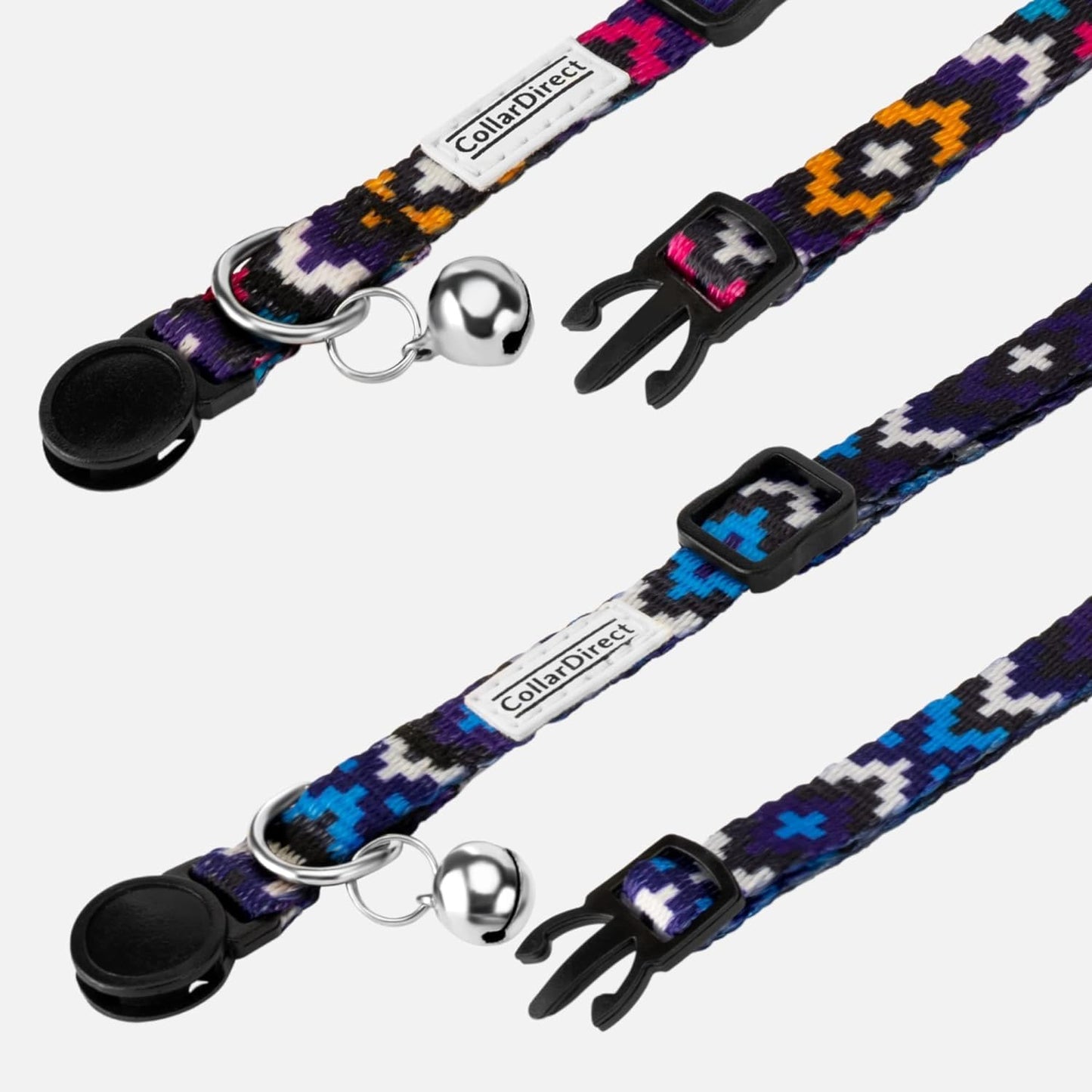 CollarDirect Cat Collar Breakaway with Removable Bell Set of 2 PCS