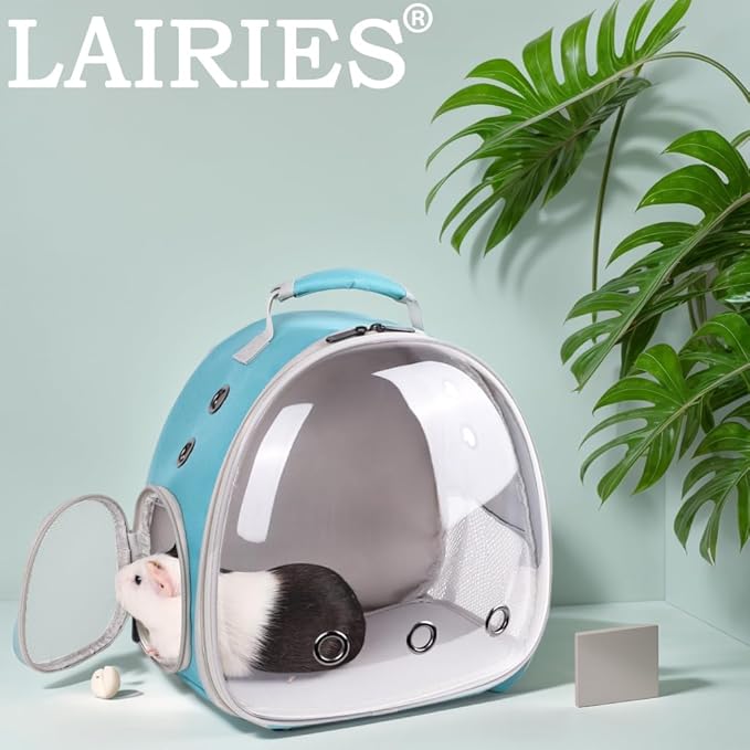 Portable Small Animal Backpack Travel Breathable Pet Carrier Bag Cages for Guinea Pig, Rabbit, Bearded Dragon, Squirrel, Tortoise, Bird, Lizard