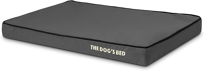 The Dog’s Bed Orthopedic Memory Foam Dog Bed, Medium Grey & Black, Waterproof, Supportive Dog Bed with Replaceable Covers