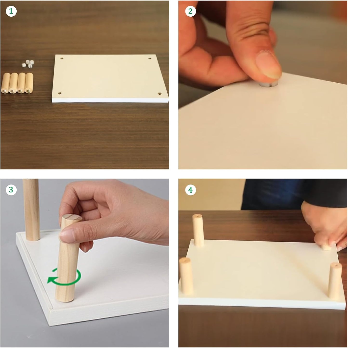 Wooden Elevated Cat Food Stand – Raised Pet Feeding Table for Cats and Dogs, Compatible with Most Bowls & Automatic Feeders, Solid Wood Pet Food Platform S(11.8 * 7.9 in