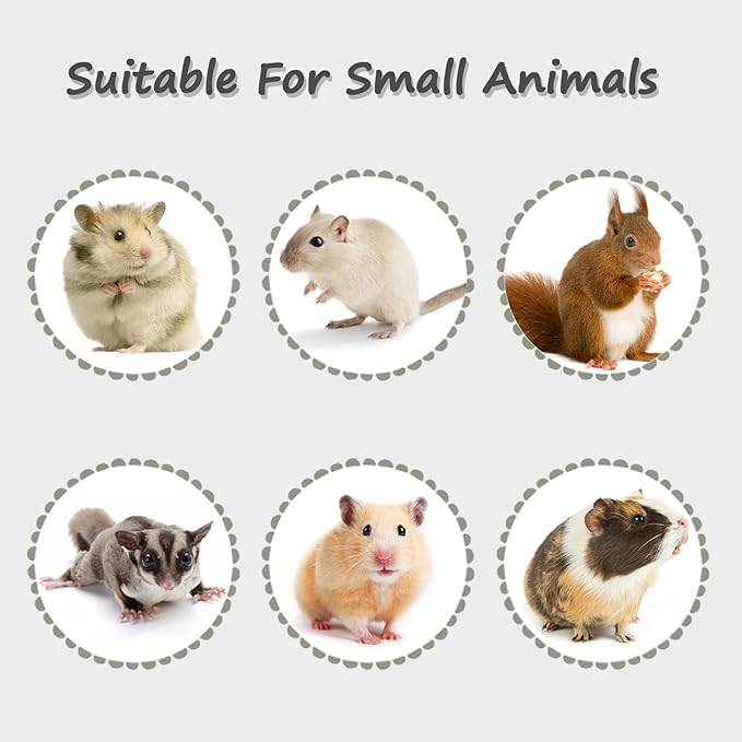 LOS ANDES 5.2oz Hamster Water Bottle No-Drip Mice Water Dispenser Leak-Proof Water Feeder for Gerbils/Sugar Gliders/Rat, Small Pets Cage Water Bottles, 155ml, Orange