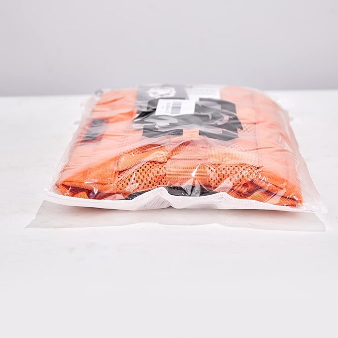 OneTigris No Pull Tactical Dog Harness for Large Dog, Mesh Design Breathable Service Dog Vest with Handle, Military Dog Vest Harness with Molle Panels for Walking Hiking Training (Orange, Large)