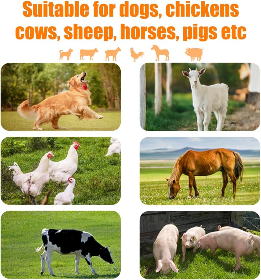 Automatic Animal Drinking Water Bowl with Float Valve and Drainage Hole, 304 Stainless Steel Livestock Dispenser Waterer Kits Included Water Hose, 3/4''Adaptor, Float Valves Mounting Bolts (2 Sets)