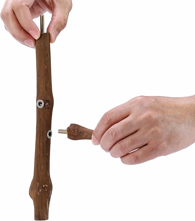 CozyCabin Natural Bird Perch Stand, Hanging Multi Branch Grapevine Parrot Perch Bird Cage Toys for Small Budgies Conure Parrot Parakeets Cockatiels Lovebirds (Branch)