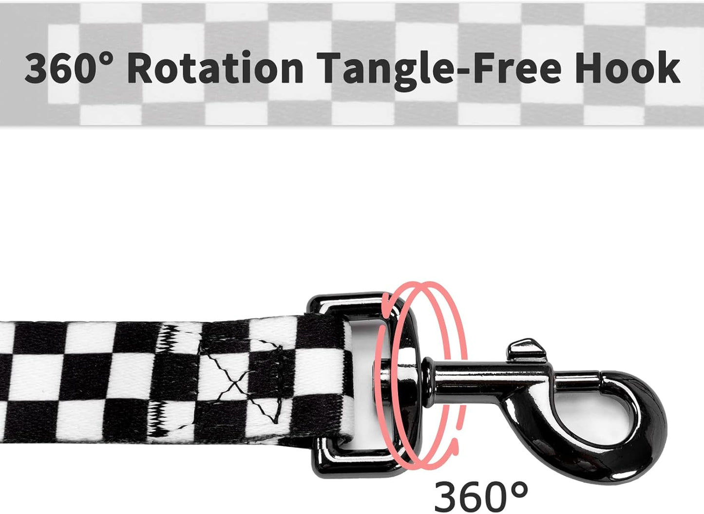 Ihoming Dog Collar and Leash Set for Daily Outdoor Walking Running Training, Chess Board Design for Medium Boys Girls Dogs Cats Pets, M-Up to 45LBS