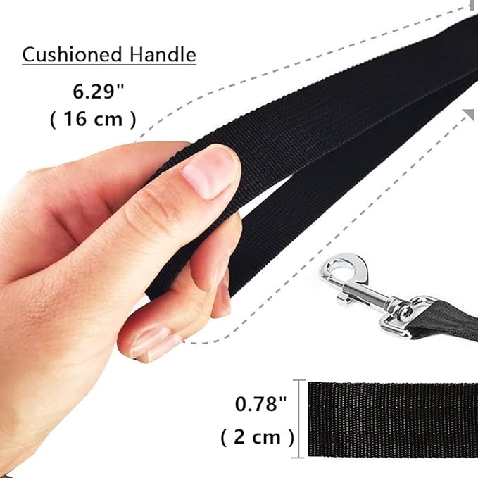 Hypeety Pet Dog Training Leash Strong Durable Nylon Lead, Traction Rope, 5 Feet Long for Puppy Kitty Rabbit Training or Walk 3 Pack Set