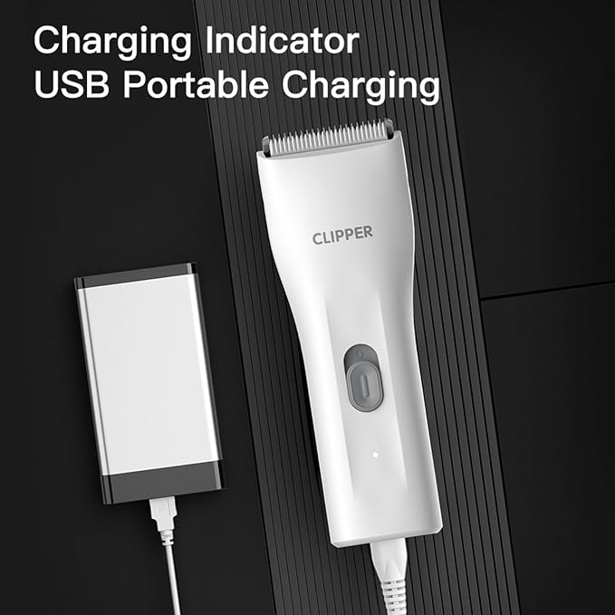 Dog Grooming Kit Clipper for Thick Coat Low Noise Cordless Cat Hair Trimmer Rechargeable Shaver Pet Grooming Tools for Small and Large Animals