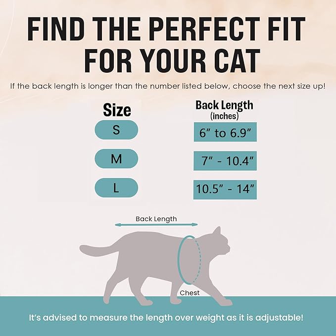 KittyCraft Cat Recovery Suit - Strangle-Proof Post Surgery Cat Onesie, Cat Post-Surgery Suit (Large, Pink)