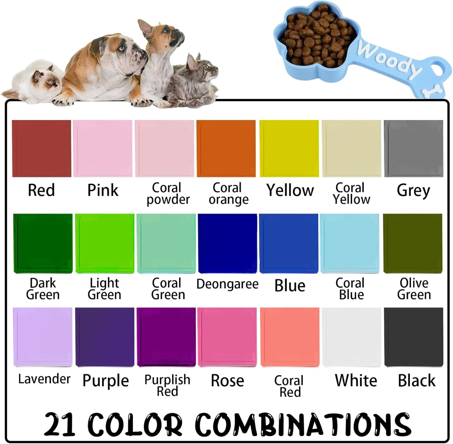 ubjva Personalized Dog Food Scoop Custom Dog Food Measuring Cup with Name Pet Accessories Gifts for Pet Lover