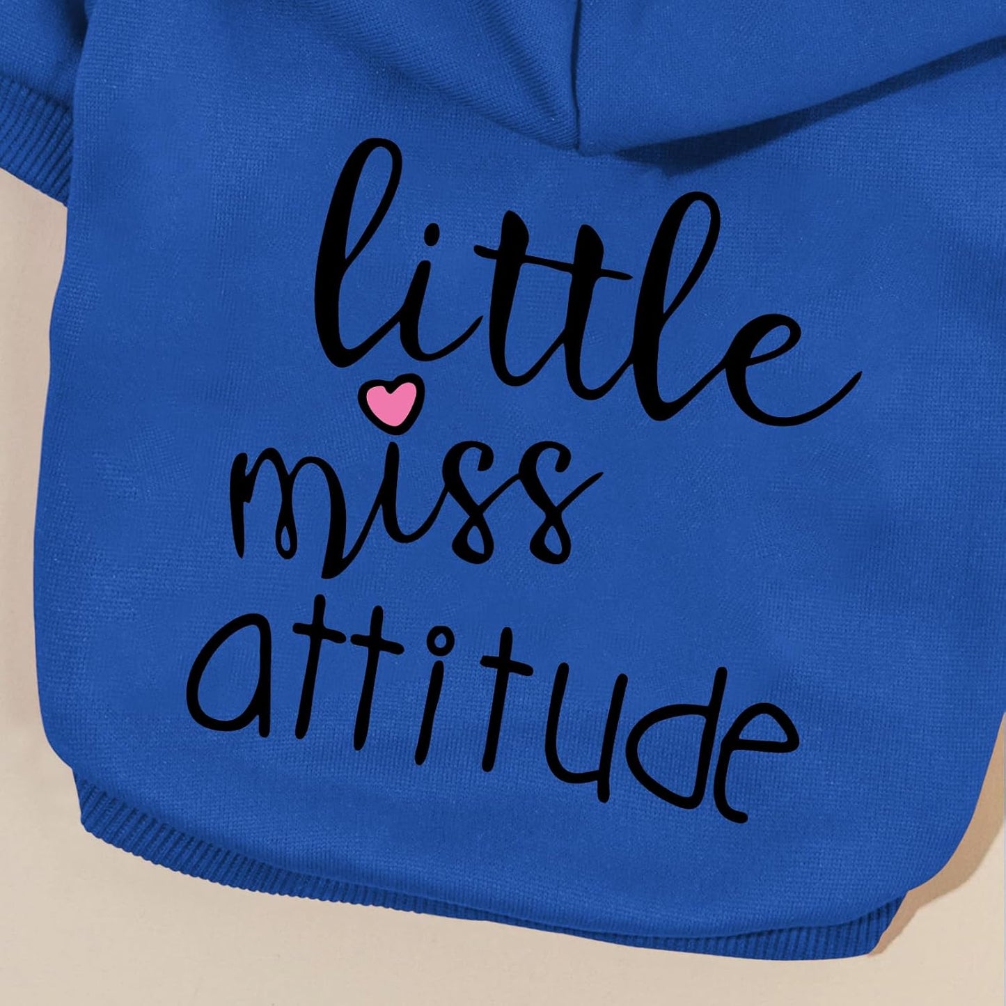Cat Hoodies for Cats Puppy Pet Clothes Cat Apparel Little Miss Attitude Print Dog Hoodie for Small Medium Dogs Outfits for Kittens(Royal Blue,M)