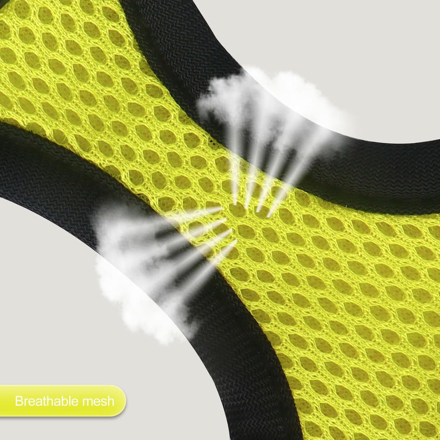 YIMEIS Dog Harness and Leash Set, No Pull Soft Mesh Pet Harness, Reflective Adjustable Puppy Vest for Small Medium Large Dogs, Cats (Fluorescent Yellow, Medium (Pack of 1)