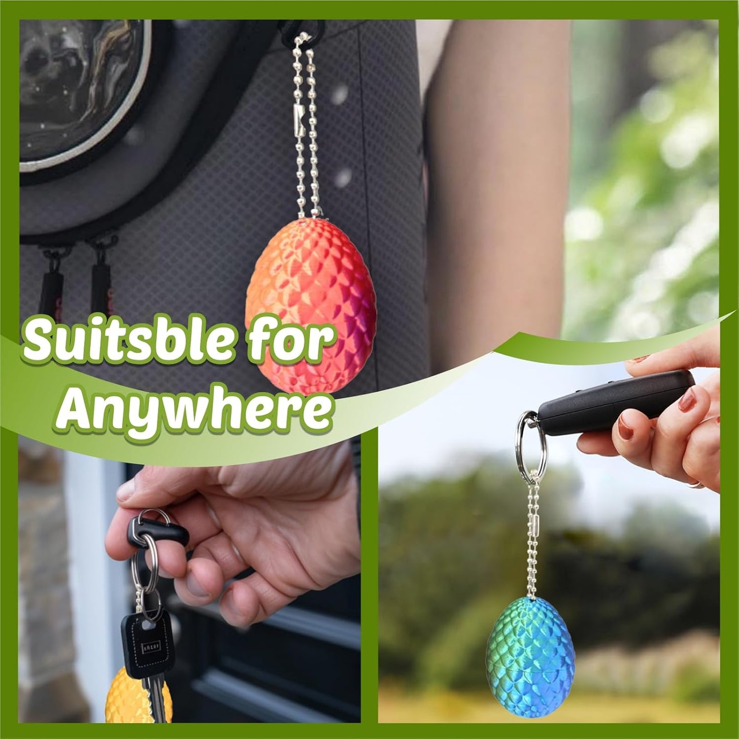 Mini 3D Printed Dragon Egg and 3D Printed Fidget Animals,Toy Fidget Bulk,Animal Miniature Figurines,Mini Egg Fillers,Teen Carnival Prizes(9pcs Set)