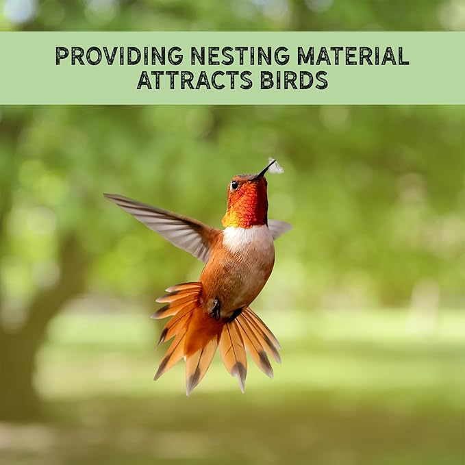 Wooden Bird Nest Material Holder; Rustic Handmade Bird Nest Material Dispenser