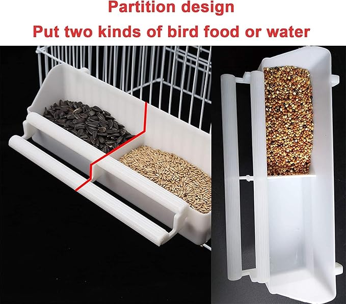 76" Extra Large Double Stackable Wrought Iron Breeding Bird Flight Parrot Cockatiel Conure Breeder Separate Cages Nesting Box Doors Easy Clean Pull Out Grate Tray Detachable Rolling Stand