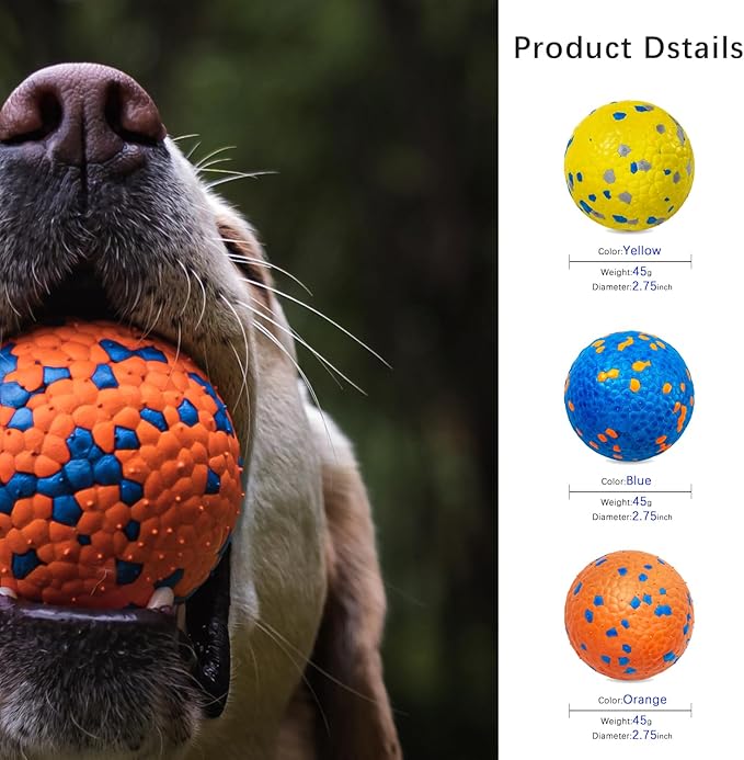 Indestructible Dog Ball Toy for Aggressive Chewers,Dog Floating Toy,Durable Balls,Interactive chew Ball for Dogs, (1ball)