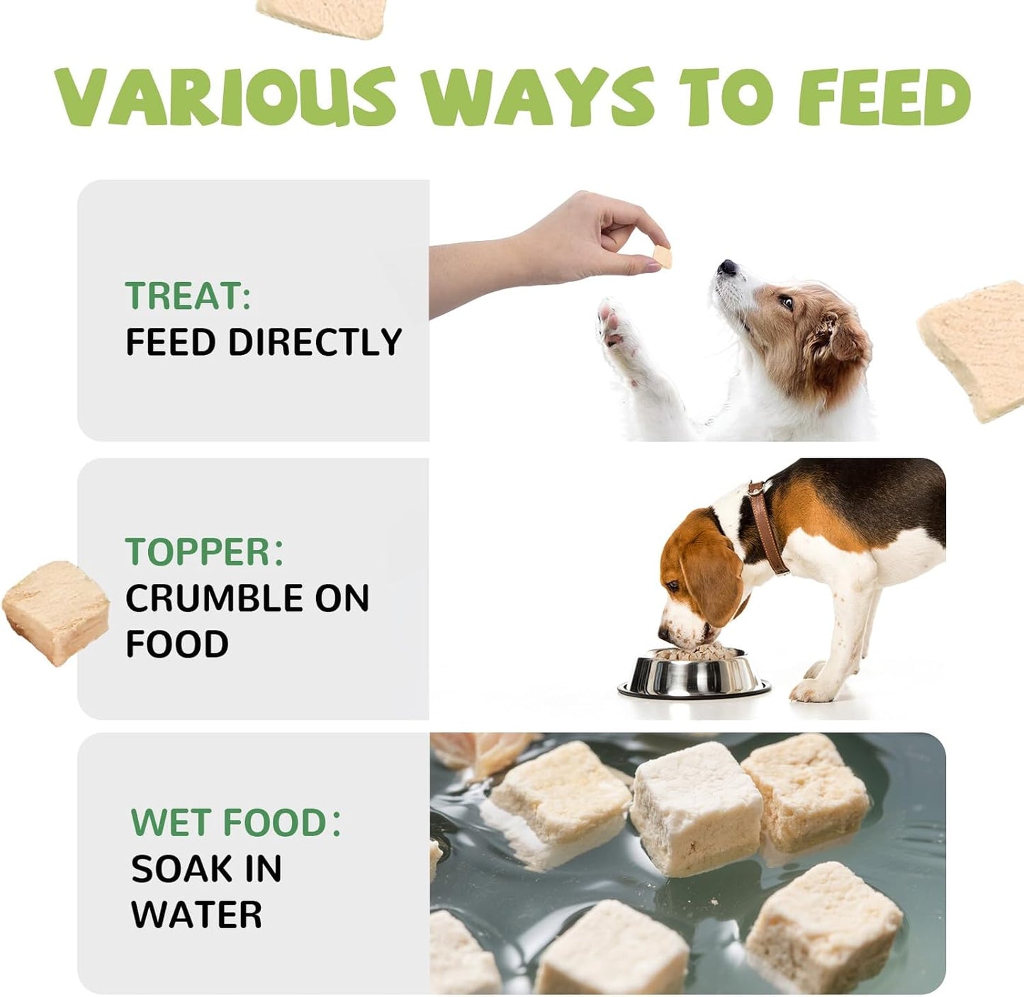 PAWUP Freeze Dried Cat Treats, Raw Chicken Food for Dogs Cats, Single Ingredient, High Protein Natural Healthy Topper, 3.8 oz