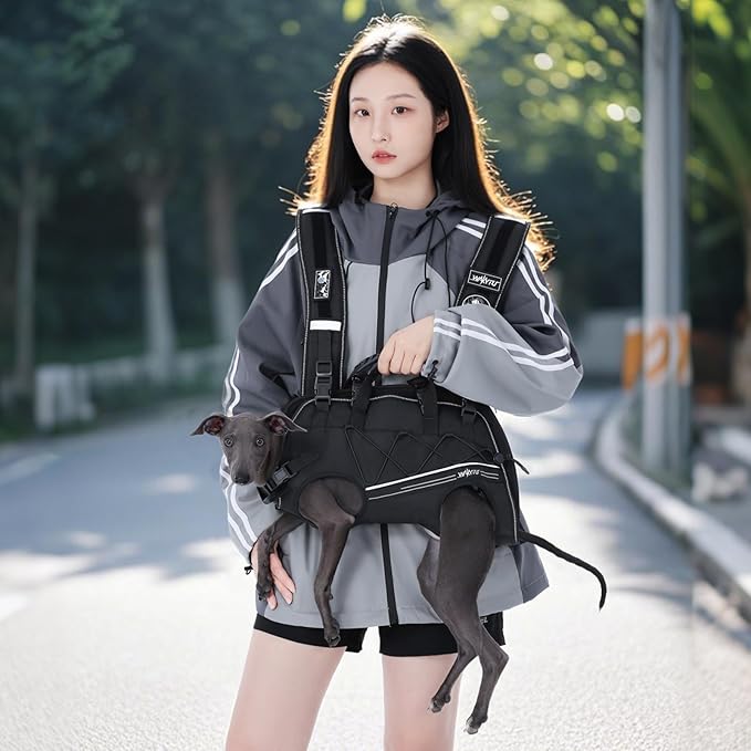 Dog Backpack Carrier for Small Dogs,Dog Lift Harness,Adjustable Padded Breathable Straps for Dogs, Disabled, Joint Injuries, Arthritis,S(4.5-7.5LBS)