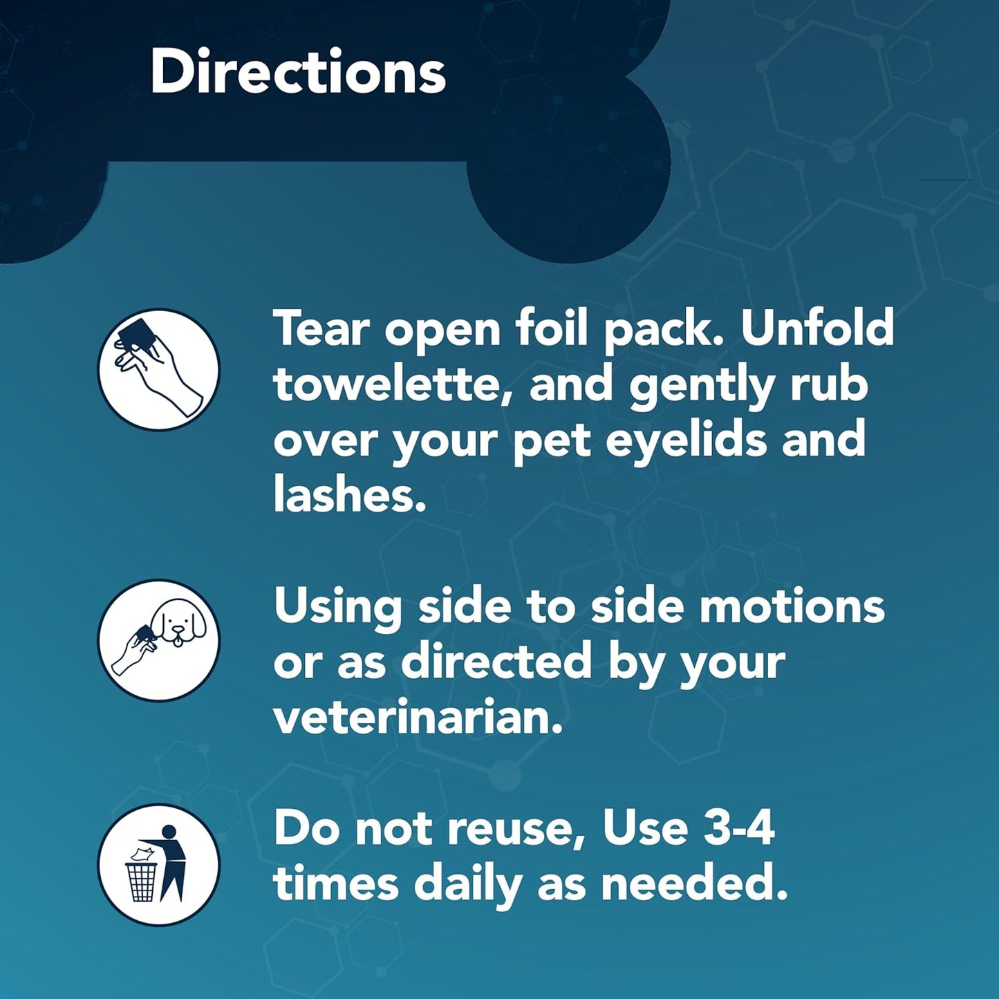 NOVEHA 60PCs - Dog Eye Wipes, Individually Packed Gentle Tear Stain Remover with Hyaluronic Acid, Refreshing Dog Eye Cleaner for Dirt & Discharge Removal