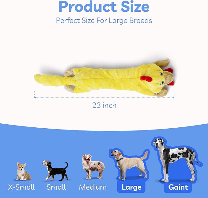 SHARLOVY Dog Squeaky Toys Pack, Bubble Plush Puppy Teething Pet Toys, Crinkle No Stuffing Animals Dog Toy, Doggies Chew for Large Small Medium Breeds