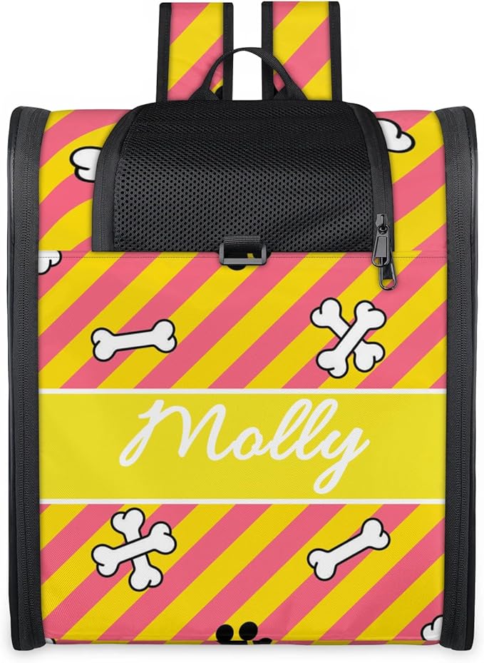 Cat Backpack Carrier-Customizable, Breathable Pet Carrier Backpack for Outdoor Travel/Vet Visits/Daily Use, Adjustable & Secure Design for Small Dogs and Cats Style11