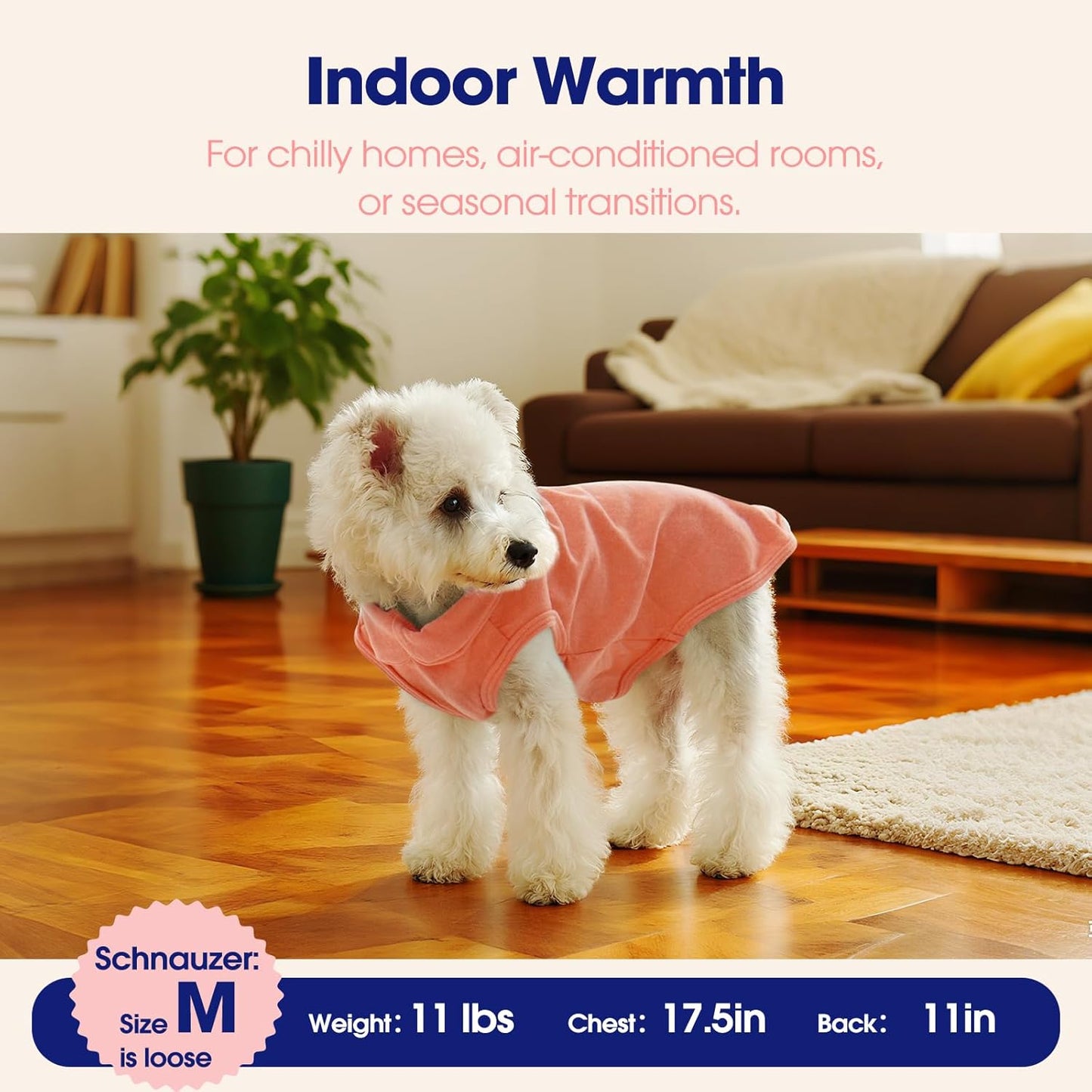 FUAMEY Dog Fleece Vest for Small Dogs,Warm Stretchy Dog Sweatshirts Pullover with Leash Hole Dogs Sweater Soft Pet Turtleneck Cozy Pet Vest Lightweight Sleeveless Orange XXS