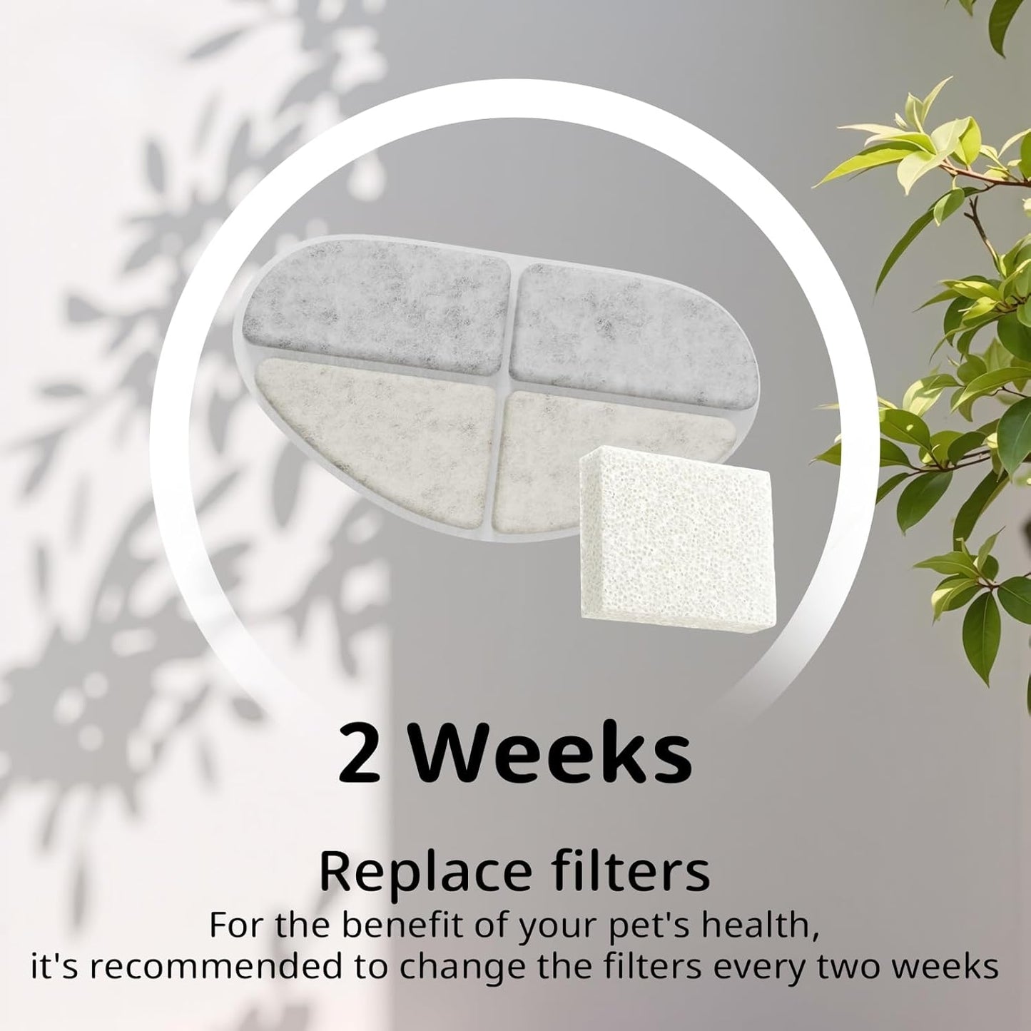 12 Packs Dog Water Filter Replacement, Feelneedy Cat Fountain Filters for (FN-W05) 7L/1.8Gal Dog Water Bowl Dispenser, Apetdola Cat Water Fountain (FP30)