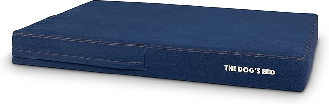 The Dog’s Bed Orthopedic Memory Foam Dog Bed, XXL Blue Denim, Pain Relief for Arthritis, Hip & Elbow Dysplasia, Post Surgery, Lameness, Supportive, Calming, Waterproof Washable Cover